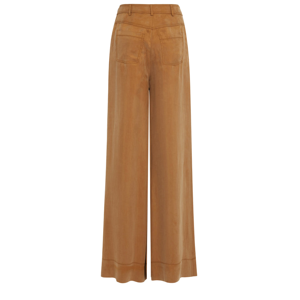 Pantalone in cotone marrone