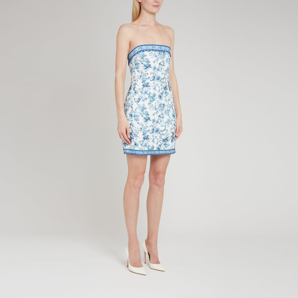 "Kelly" dress in light blue fabric