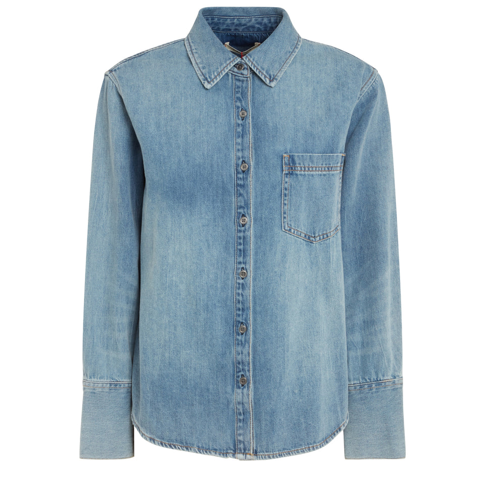 Blue denim shirt