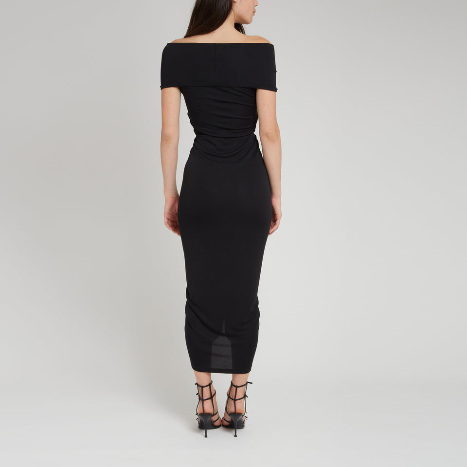 "Kendall" dress in black fabric