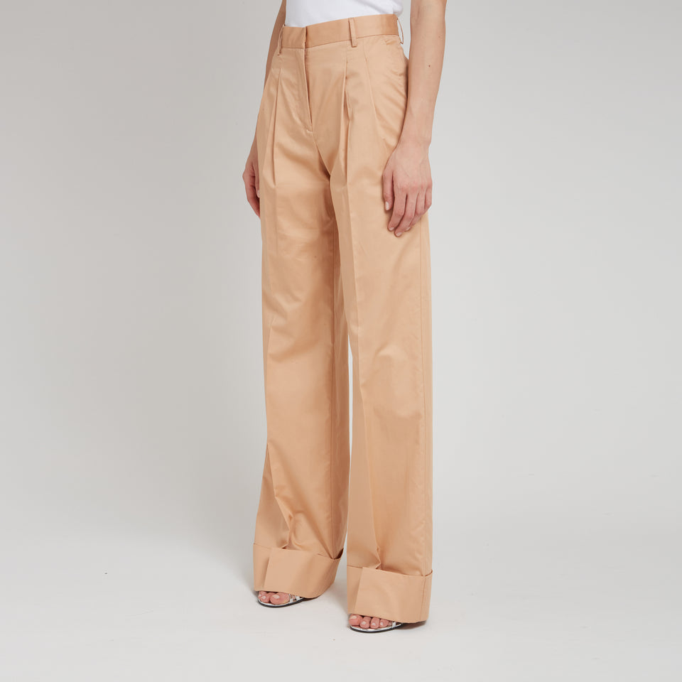 "Nathalie" trousers in beige cotton