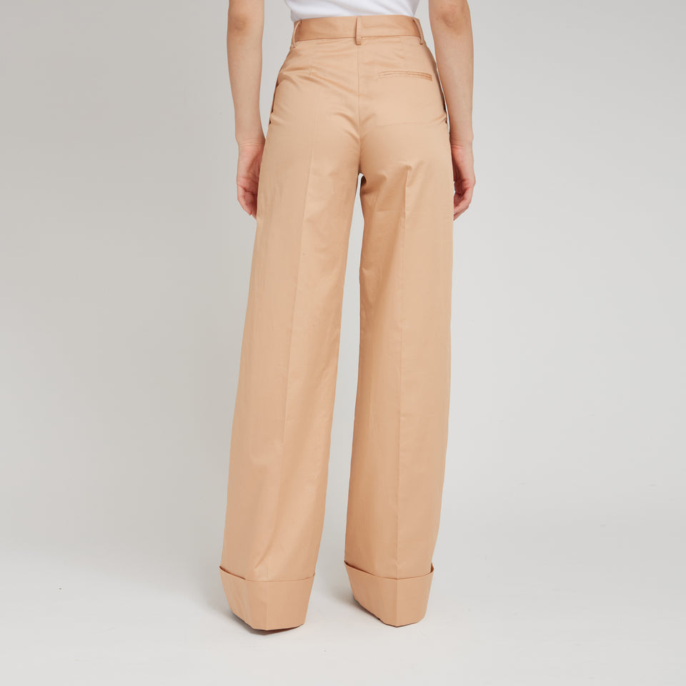 "Nathalie" trousers in beige cotton