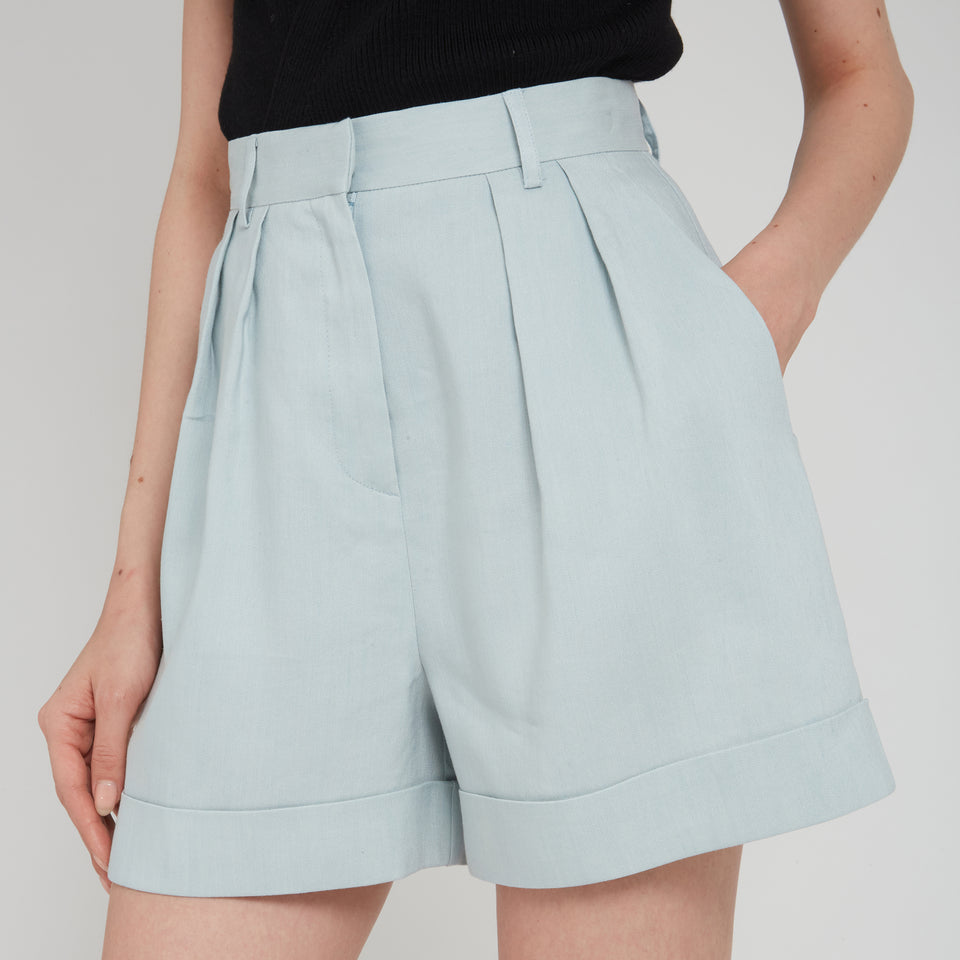 "Rina" shorts in light blue fabric