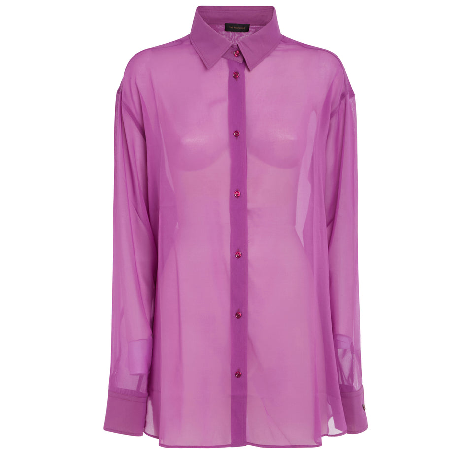 "New Georgiana" shirt in pink silk