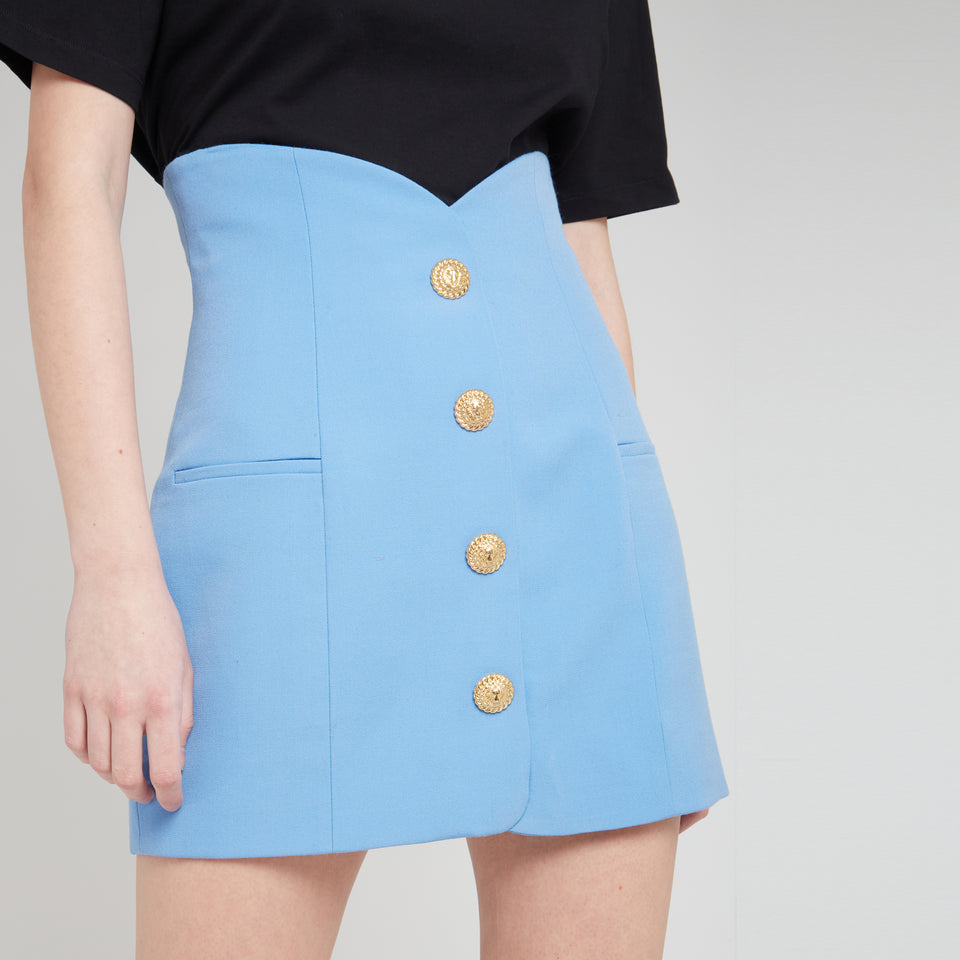 Tulip skirt in light blue fabric
