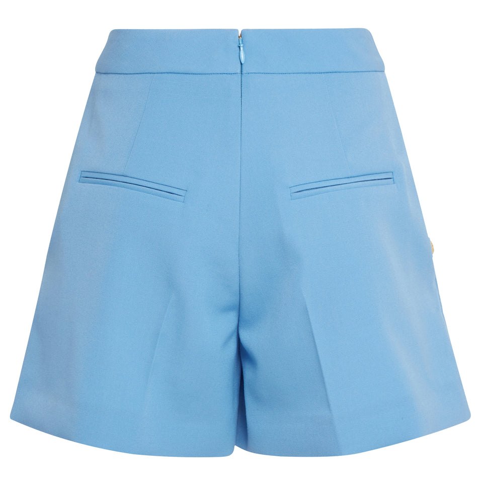 Light blue wool shorts