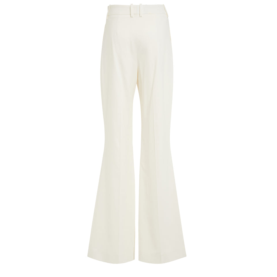 Pantalone sartoriale in tessuto bianco