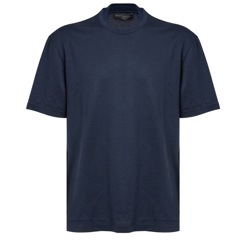 T-shirt in seta blu