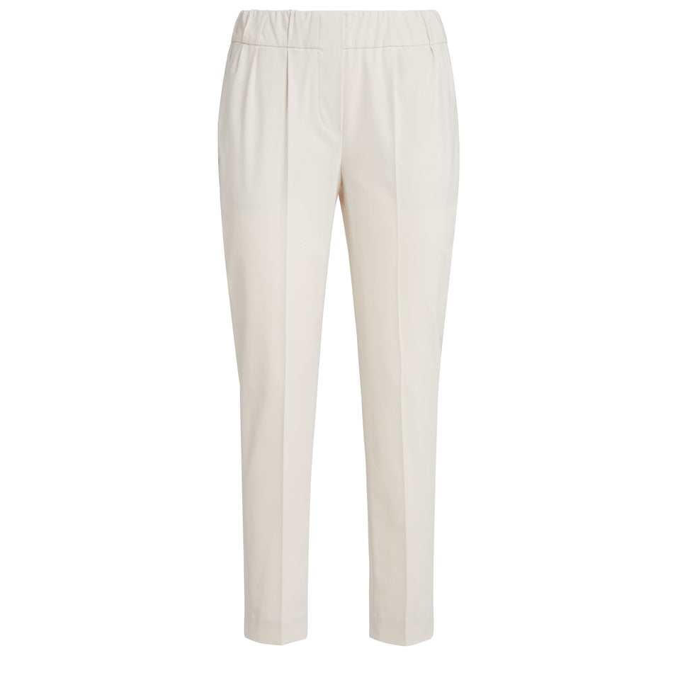 Pantalone in cotone bianco