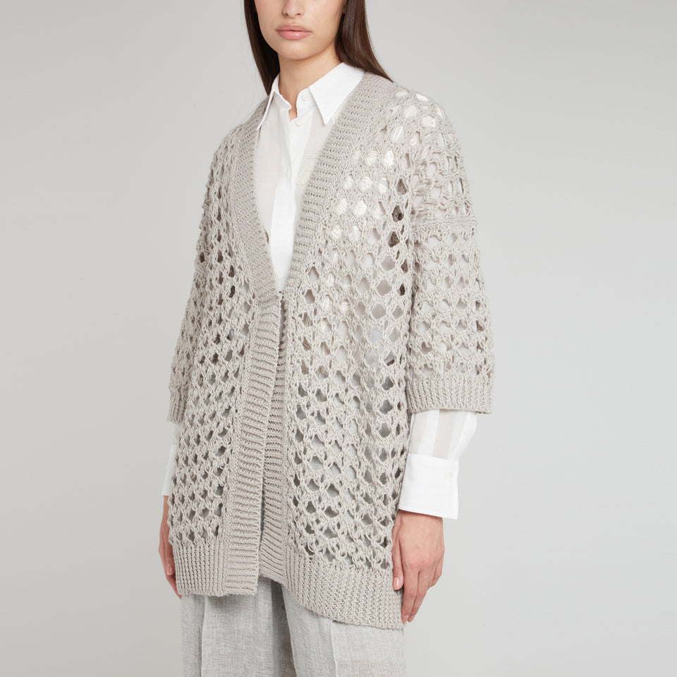 Cardigan in lana grigio