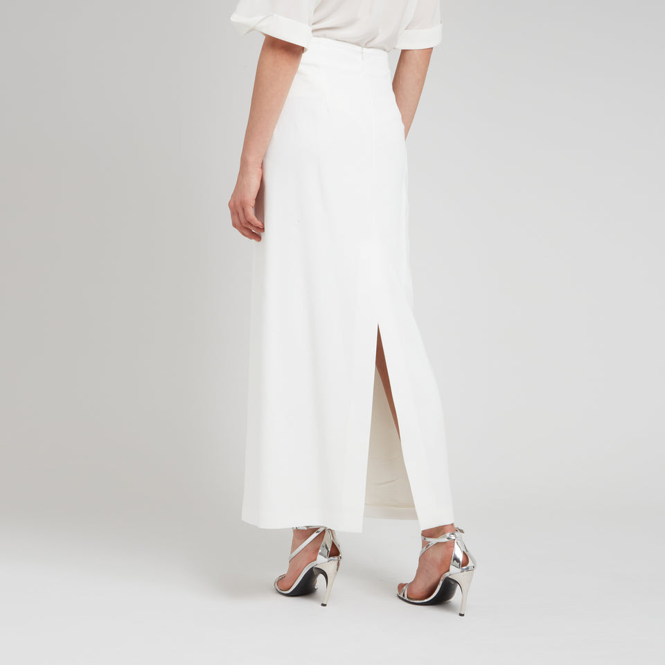 Long white cotton skirt