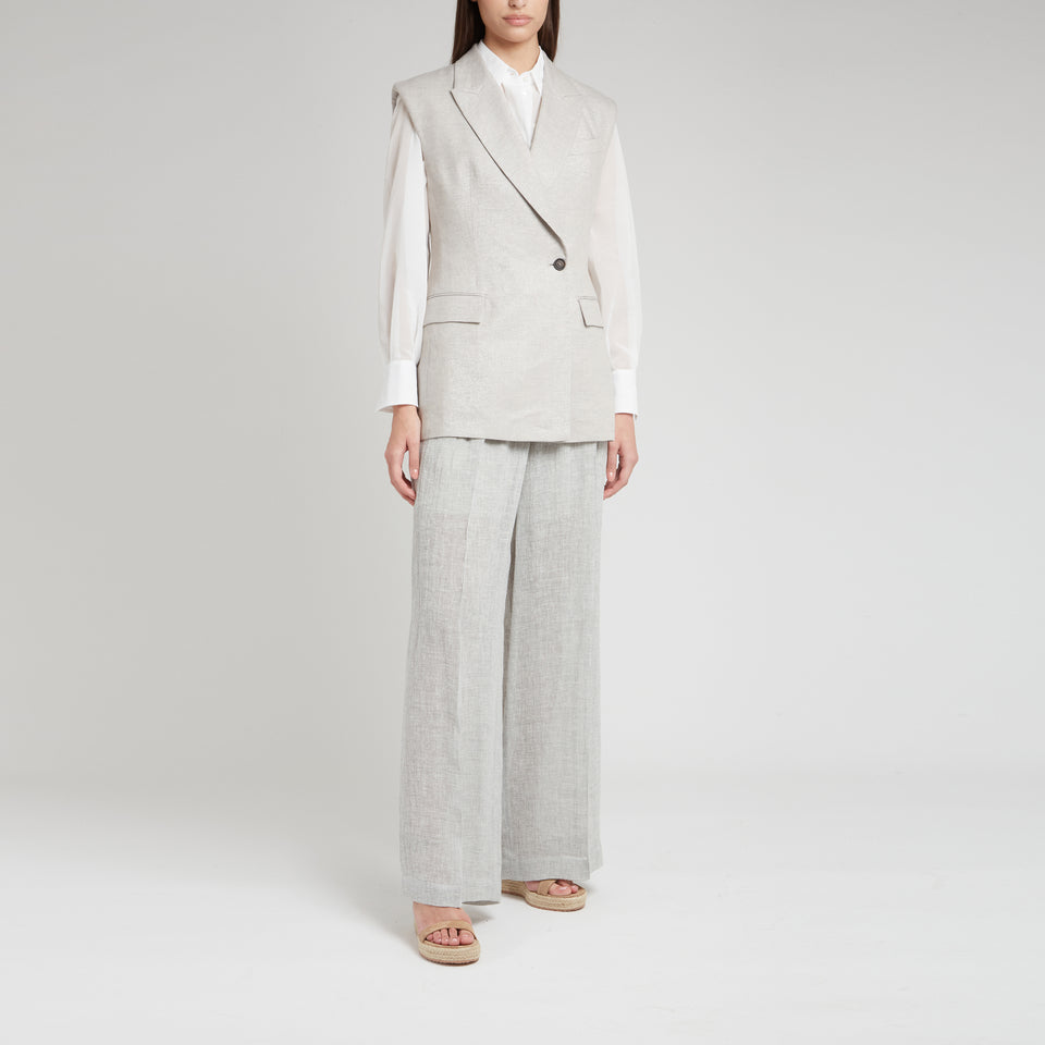 Gray linen waistcoat