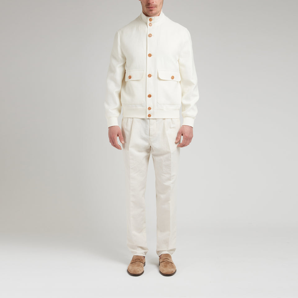 White linen jacket
