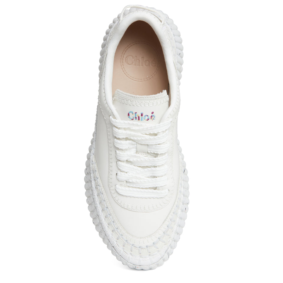 White knitted "Nama" sneakers