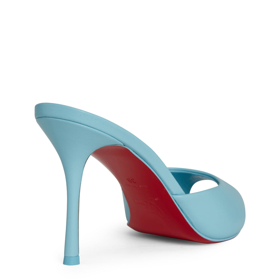 ''Me Dolly 85'' sandals in light blue nappa leather