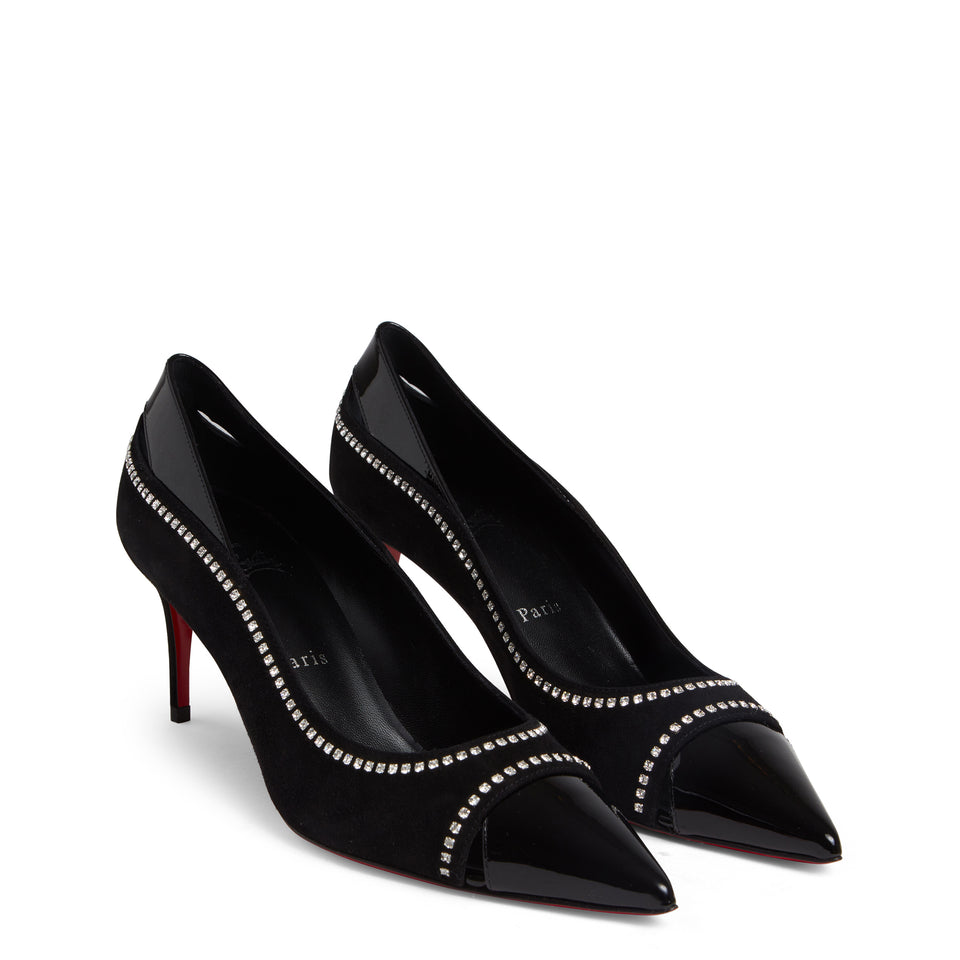 "Duvette Strass" pumps in black suede