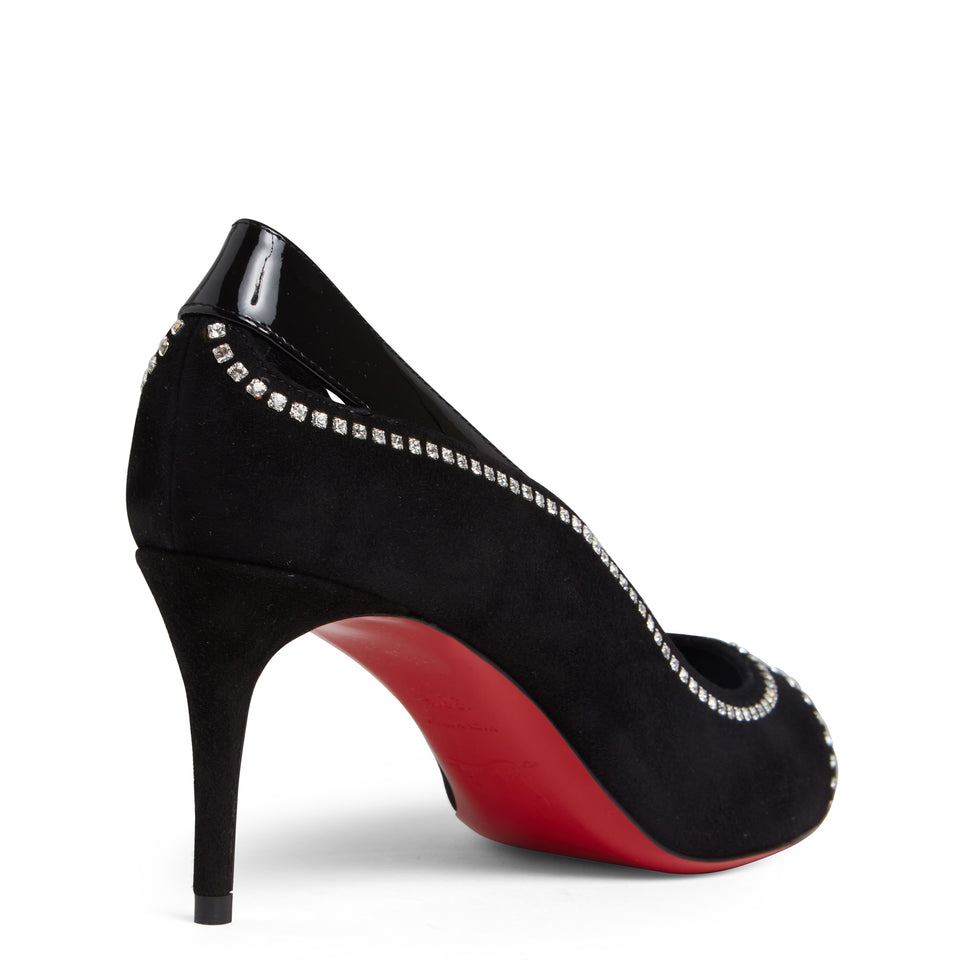 "Duvette Strass" pumps in black suede