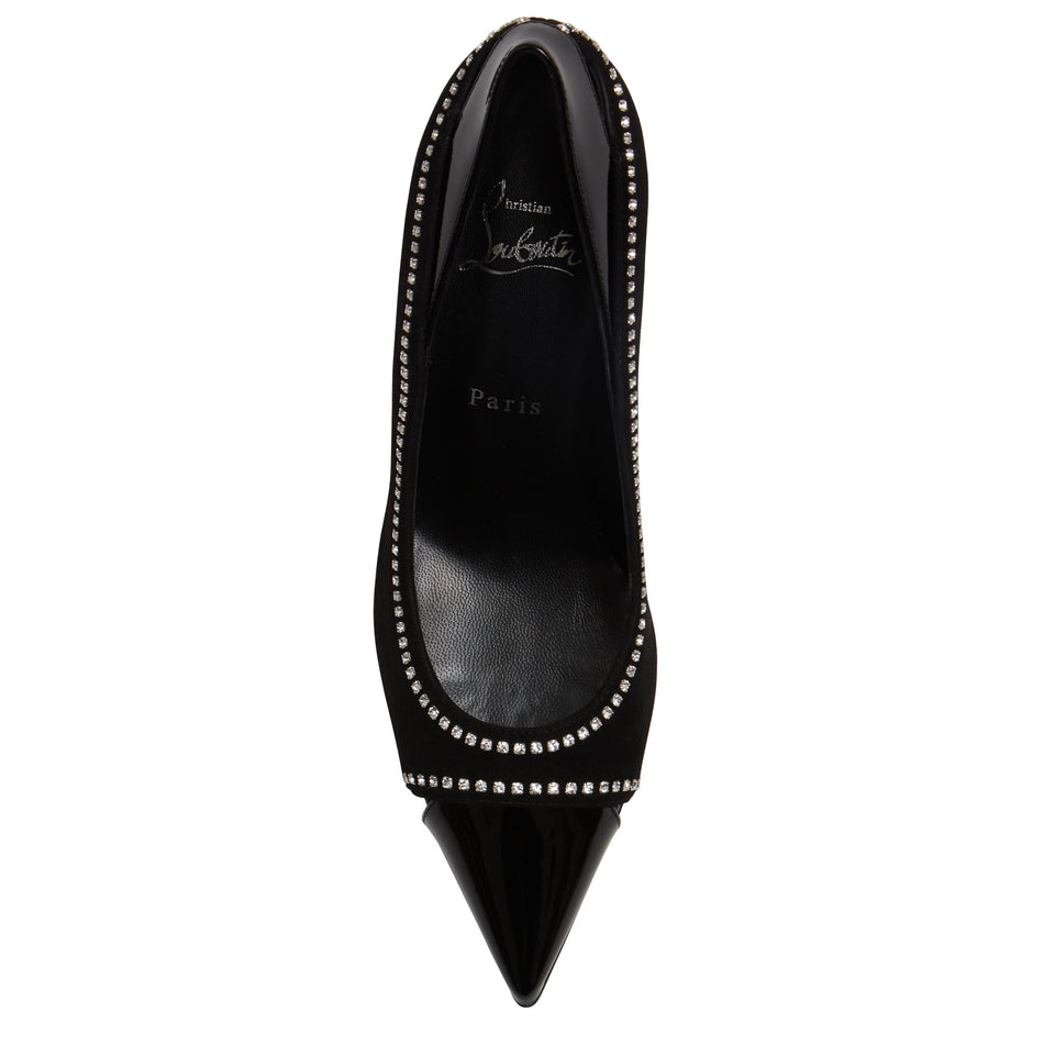 "Duvette Strass" pumps in black suede