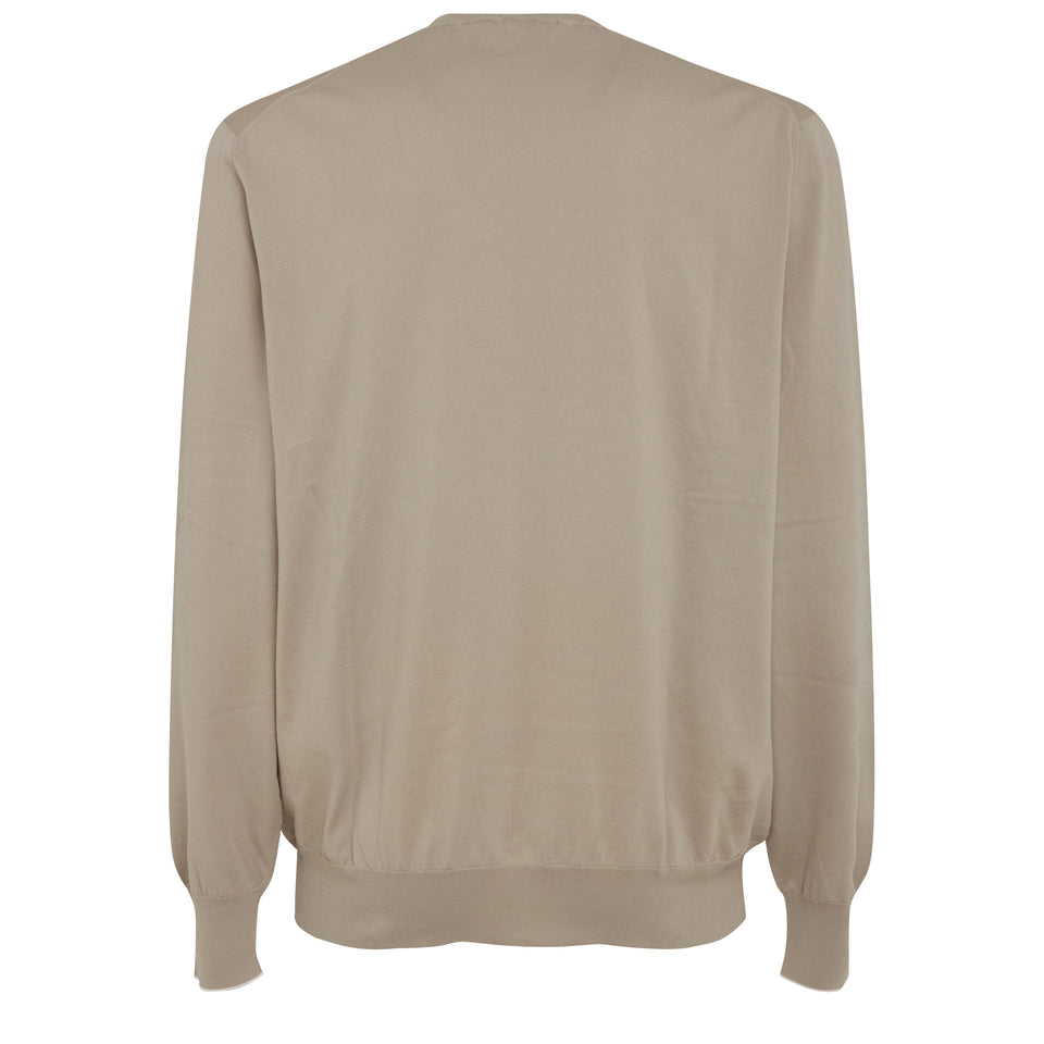 Maglia in cotone beige