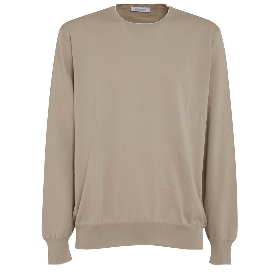 Maglia in cotone beige