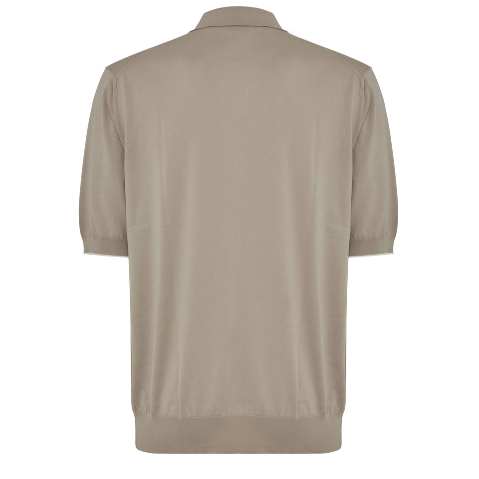 Polo in cotone beige