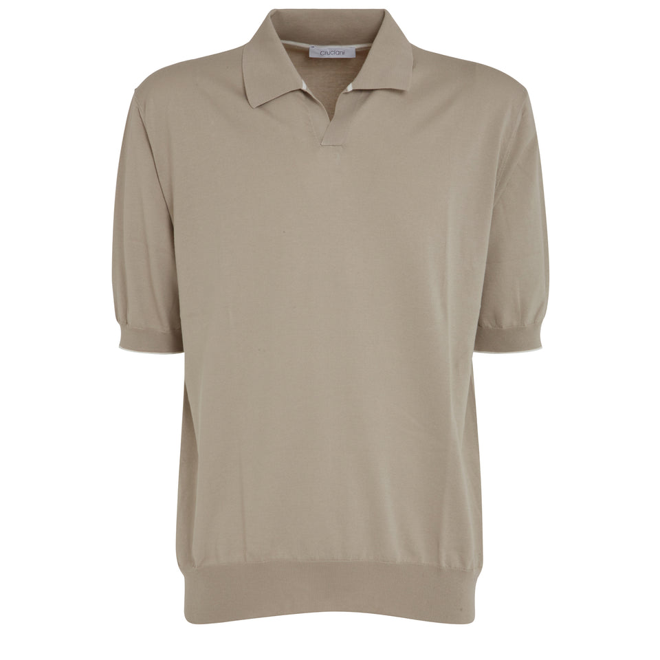 Polo in cotone beige