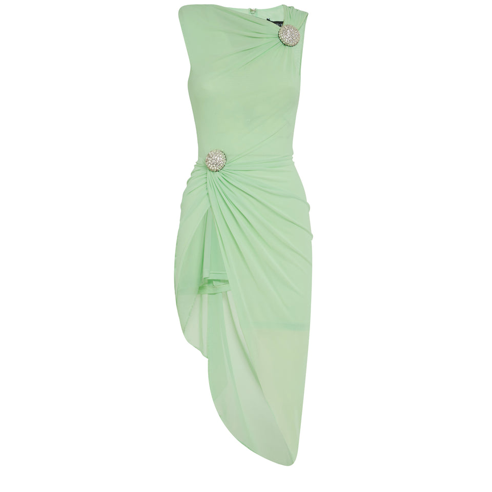 ''Crystal Ball'' dress in green fabric