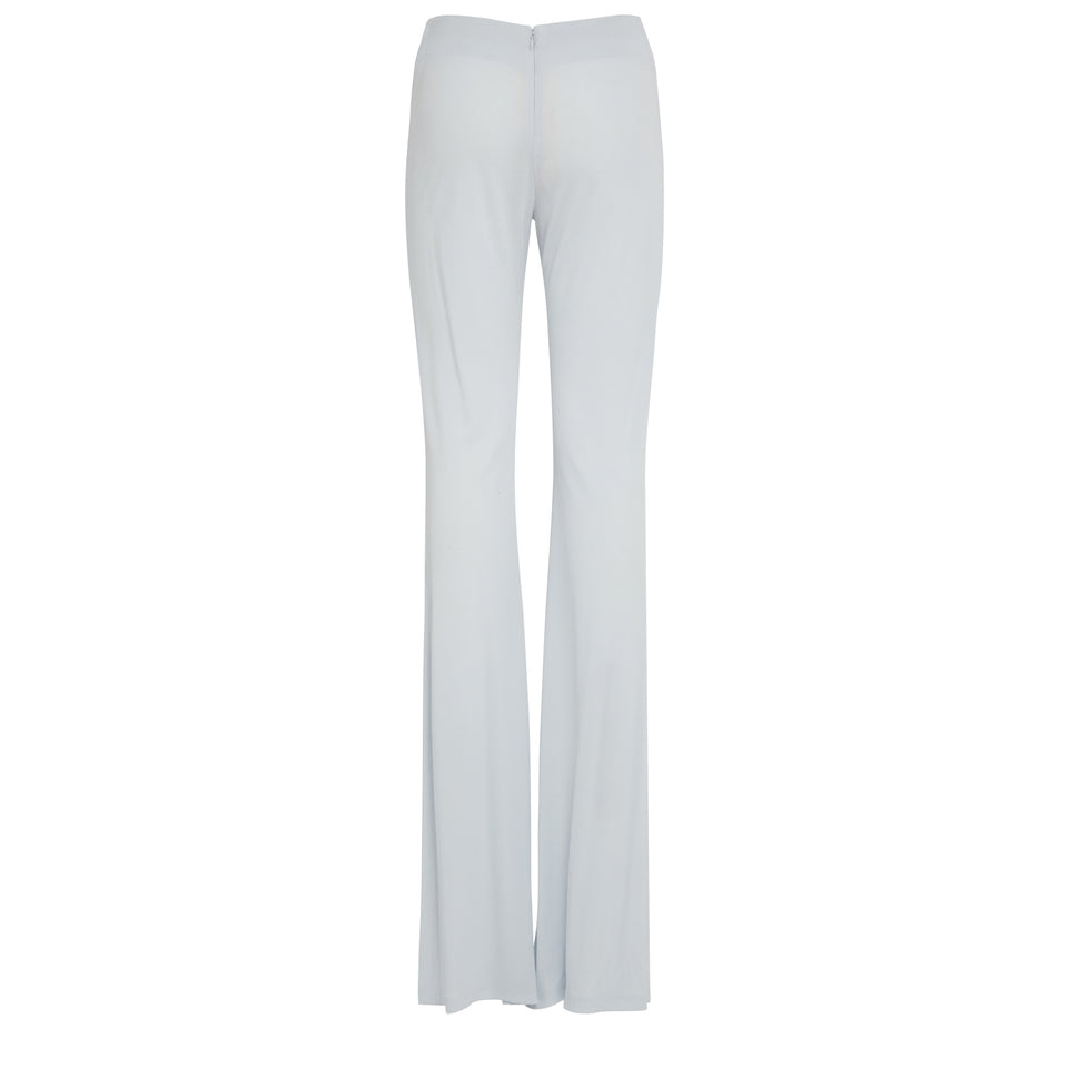 Flared trousers in gray fabric