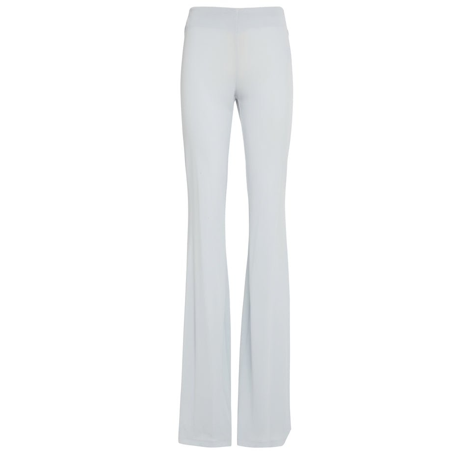 Flared trousers in gray fabric