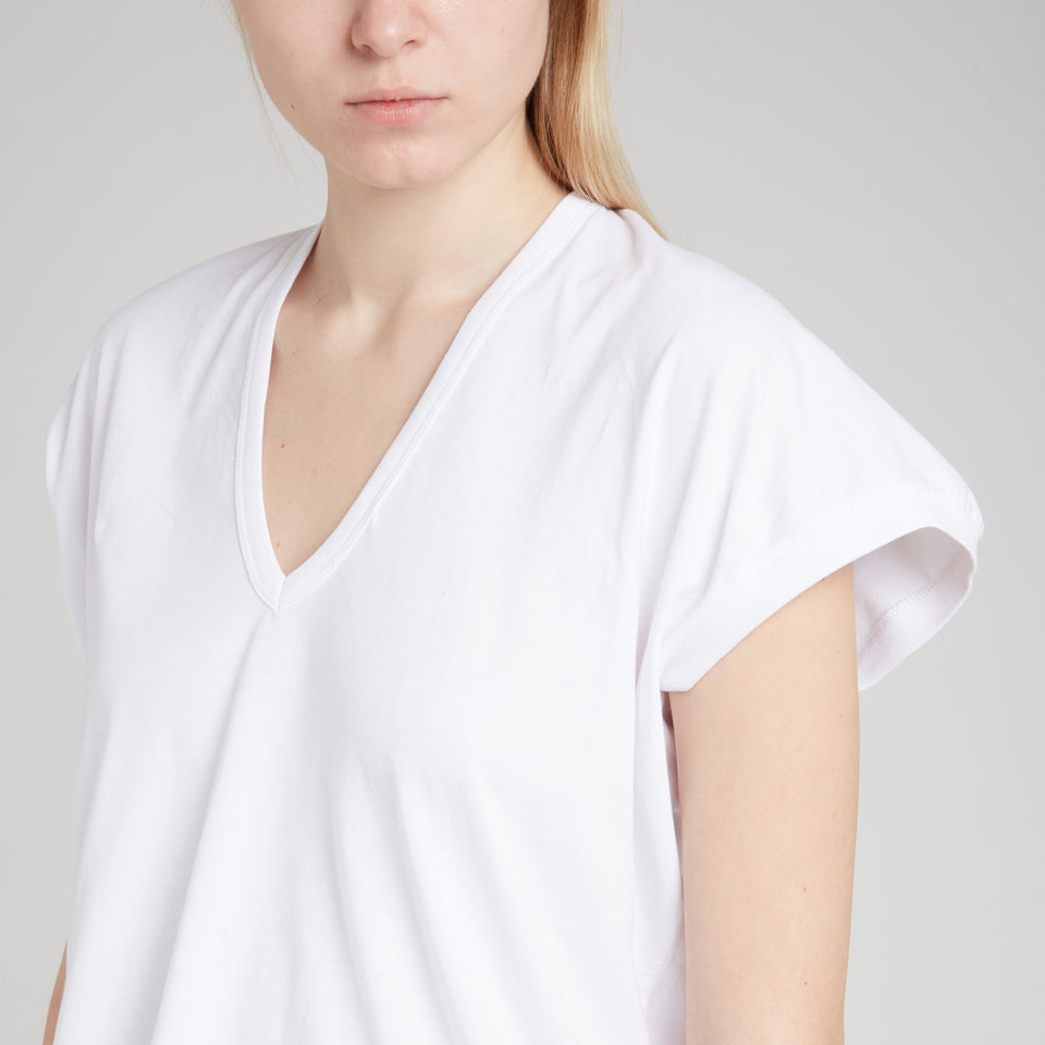 "Hena" white cotton t-shirt