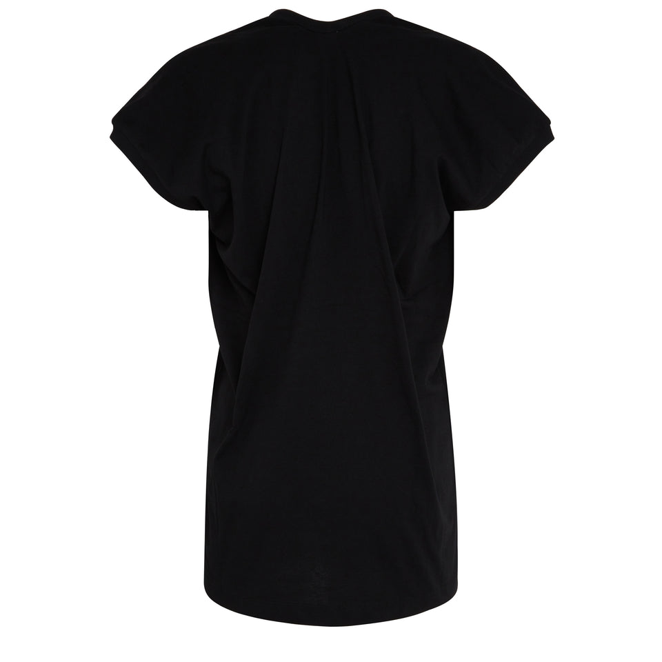 "Hena" T-shirt in black cotton