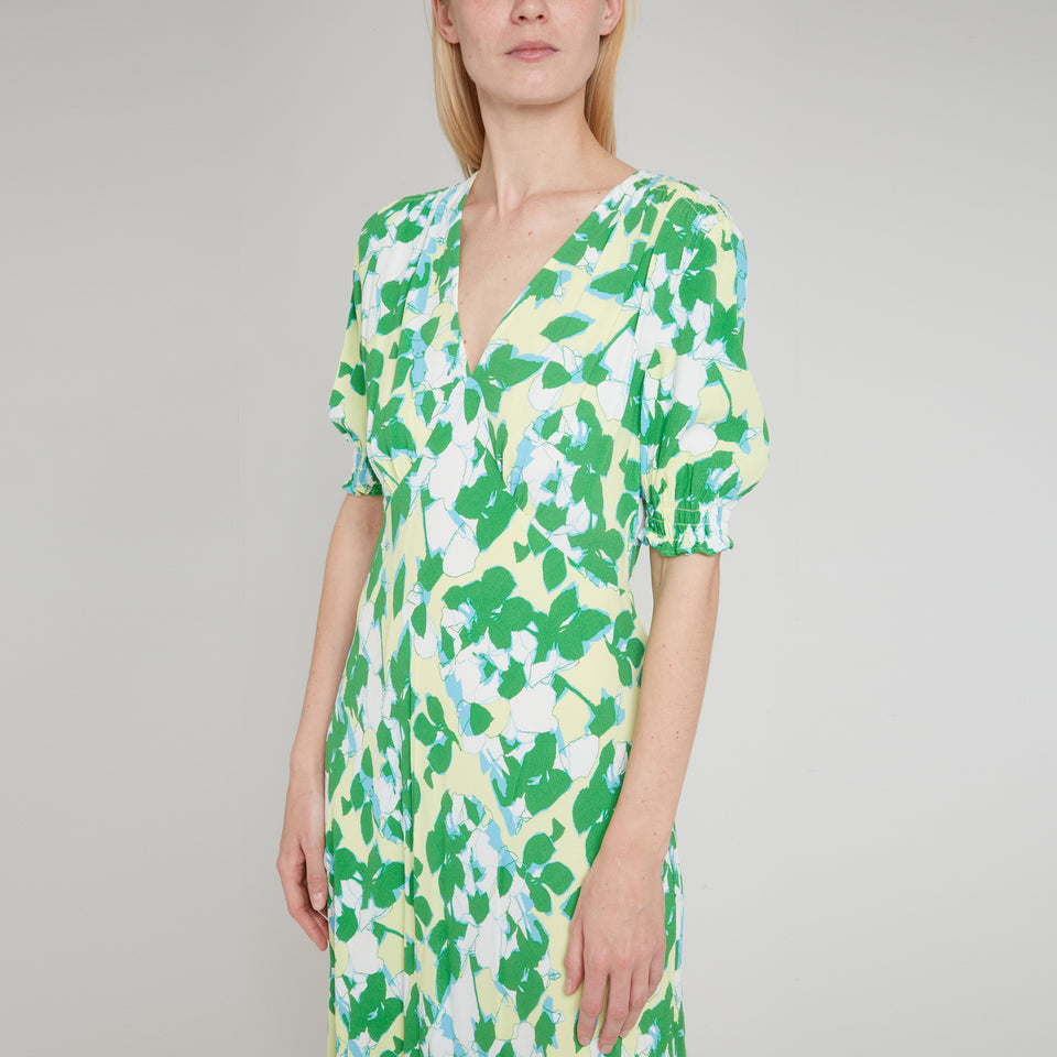 "Jemma" dress in green fabric