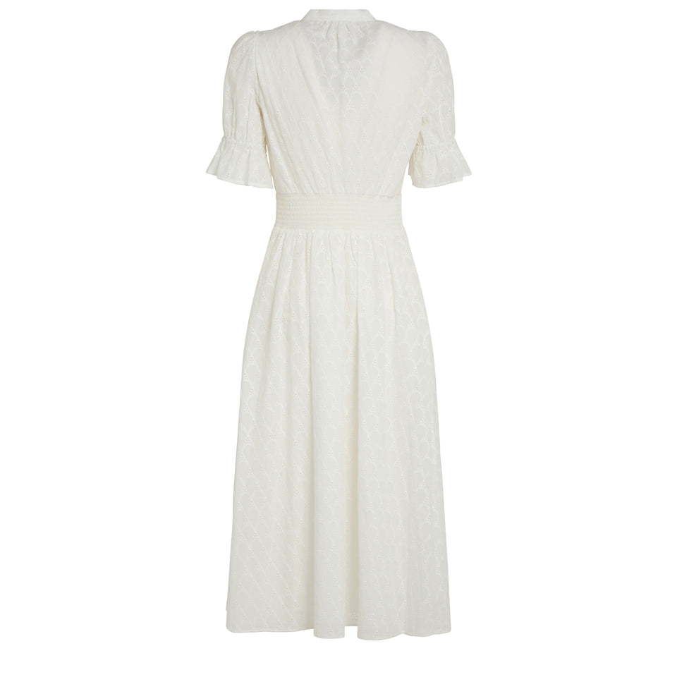 "Erica" dress in white cotton