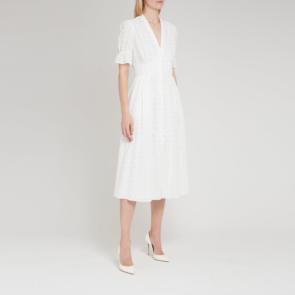 "Erica" dress in white cotton