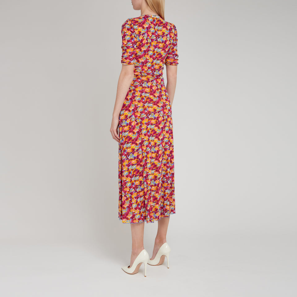 "Koren" reversible dress in multicolor fabric