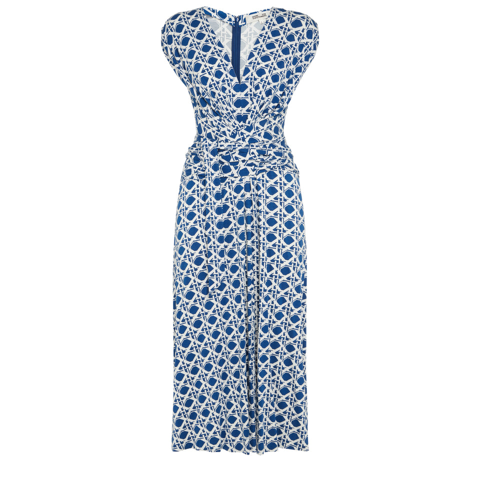 "Dorothee" dress in blue fabric
