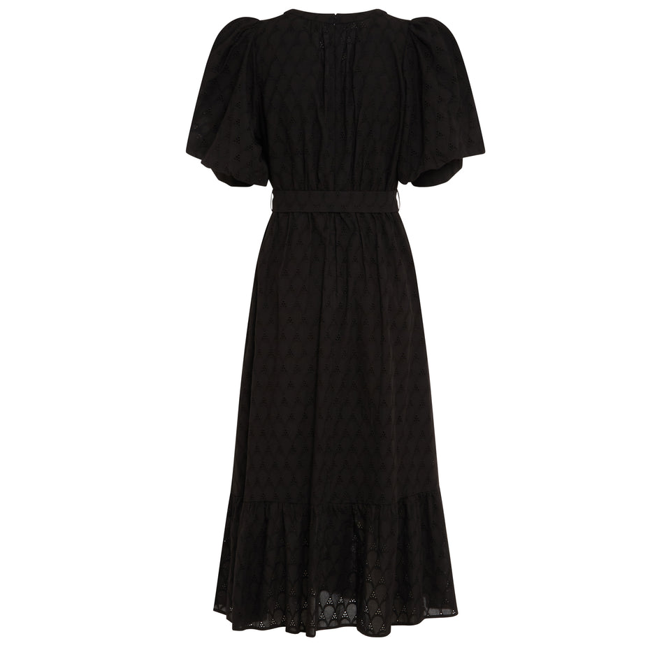 "Polina" dress in black fabric