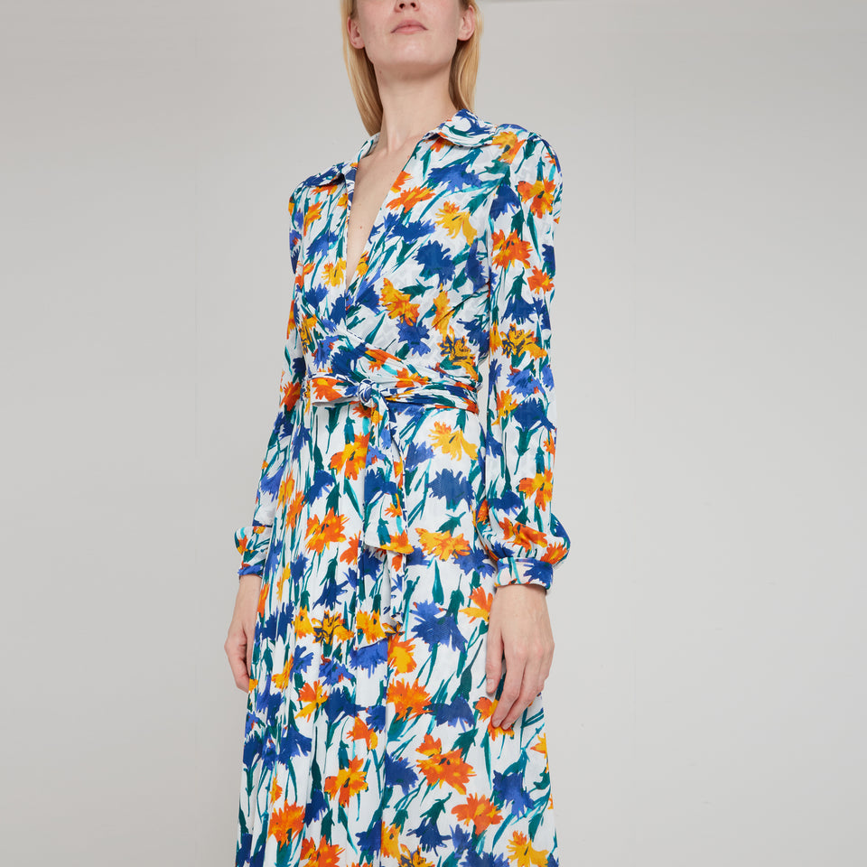 Reversible "Phoenix" dress in multicolor fabric