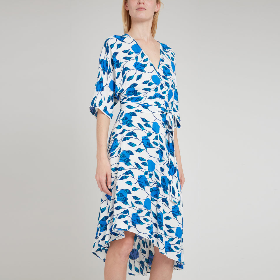 "Jemma" dress in blue fabric