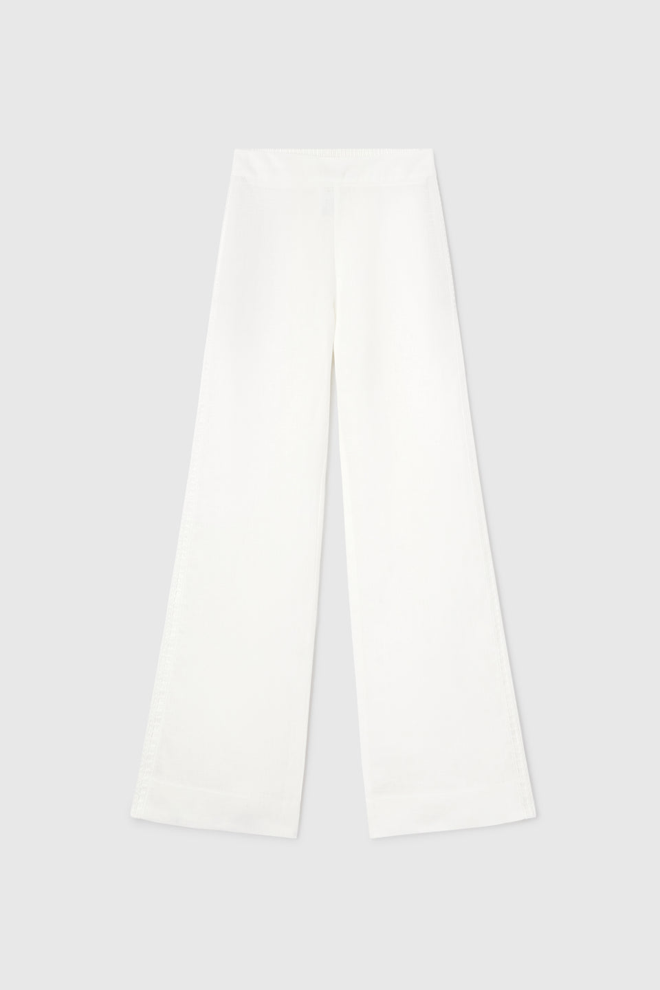 Pantalone in lino bianco