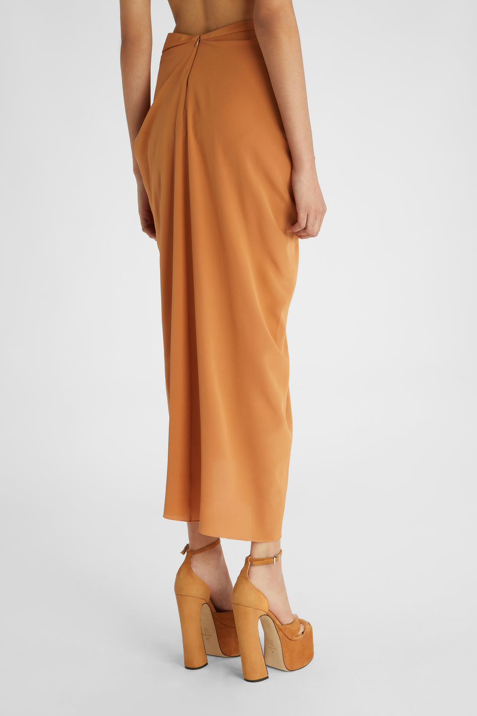Pareo skirt in brown silk
