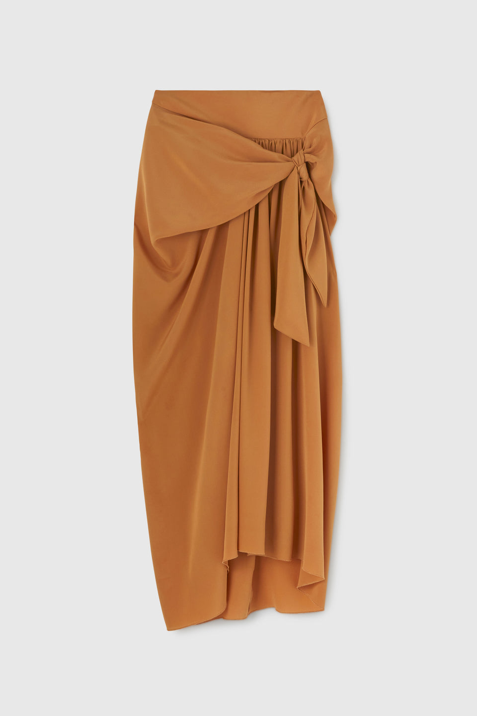 Pareo skirt in brown silk