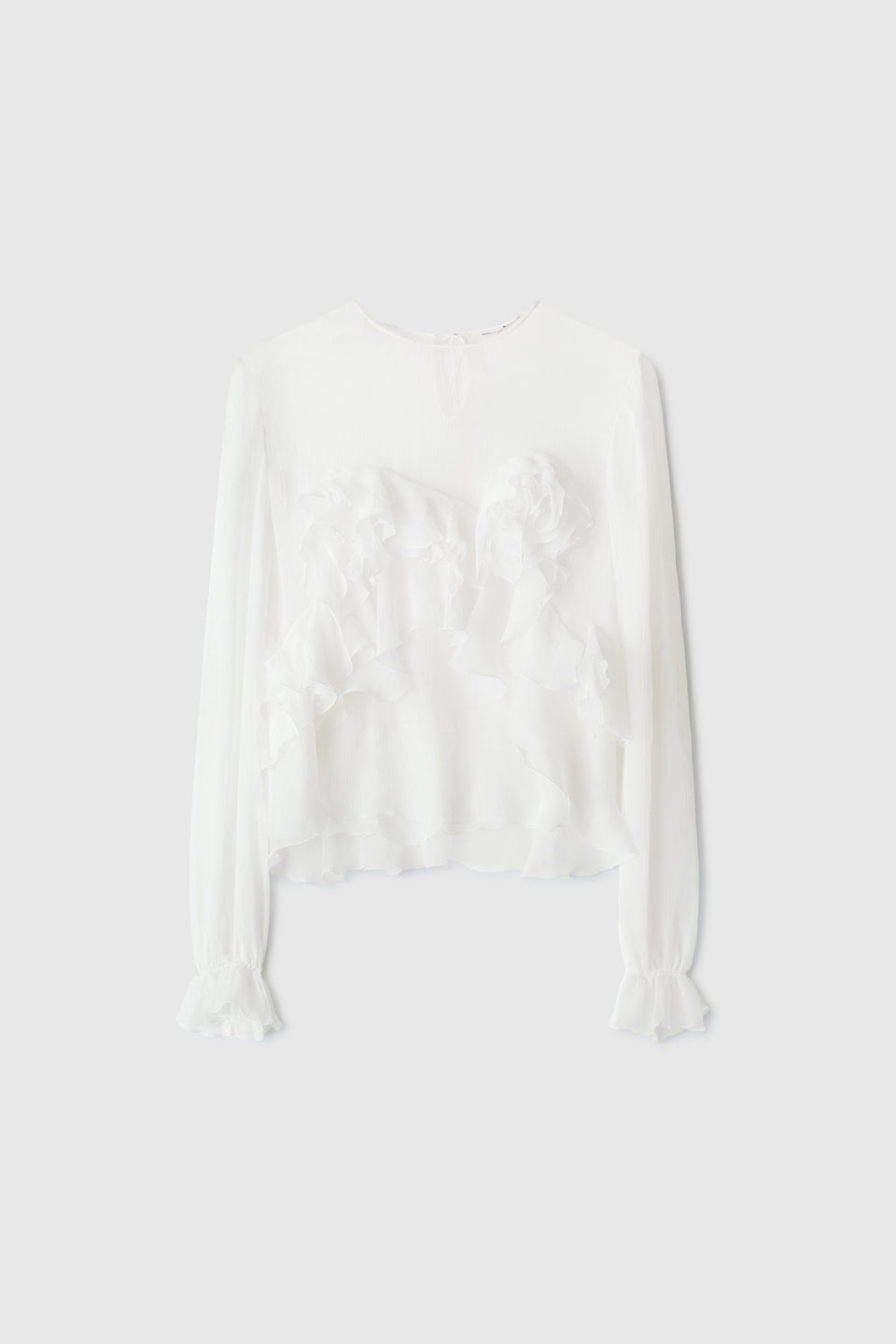 White silk sweater