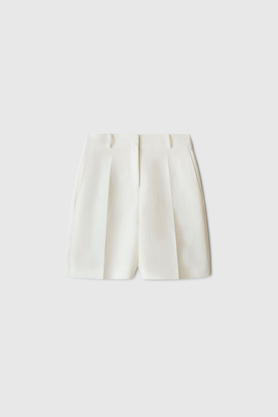 White tailored shorts in fabric