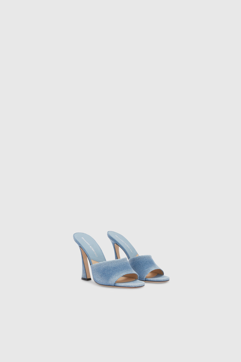 Light blue denim sandals