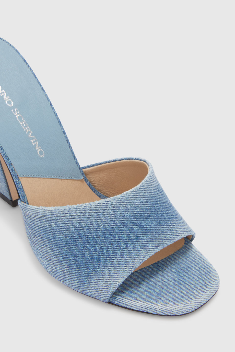 Sandali in denim azzurri