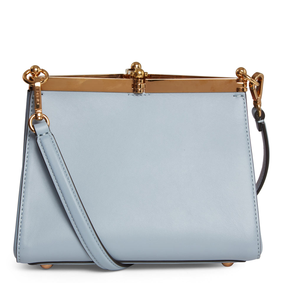Mini ''Vela'' bag in light blue leather