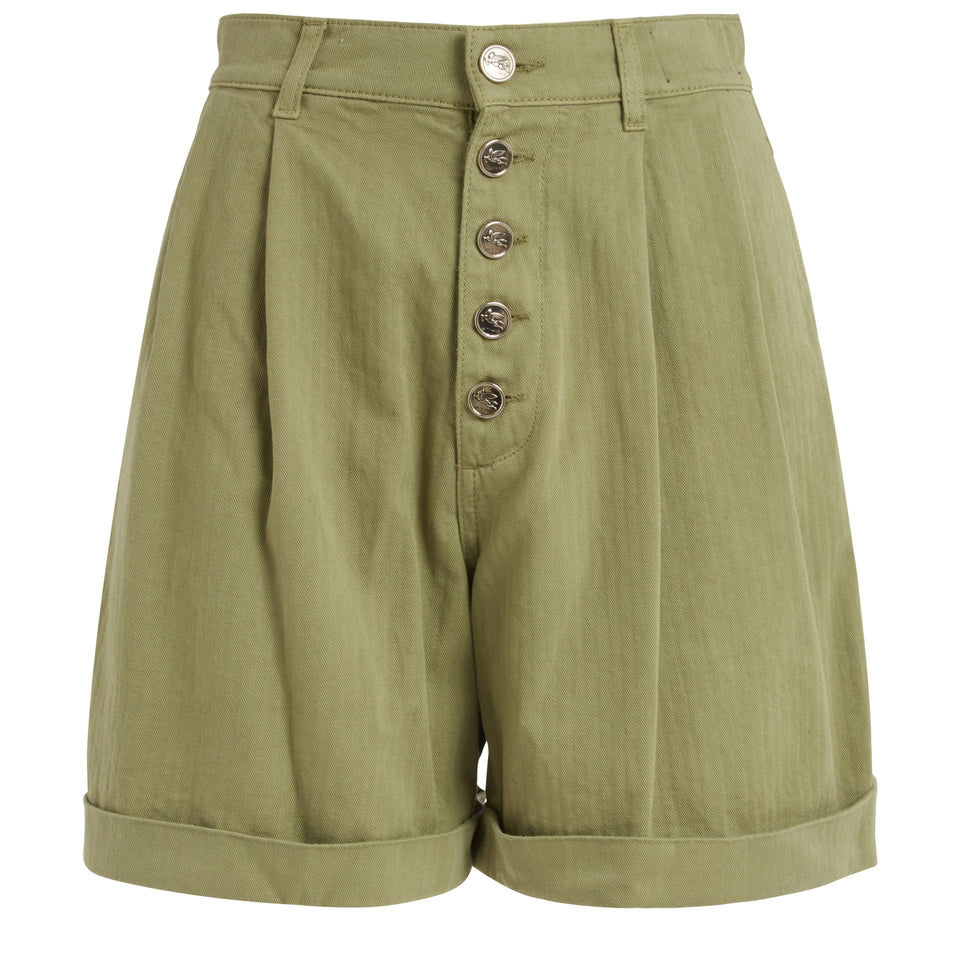 Shorts in cotone verdi