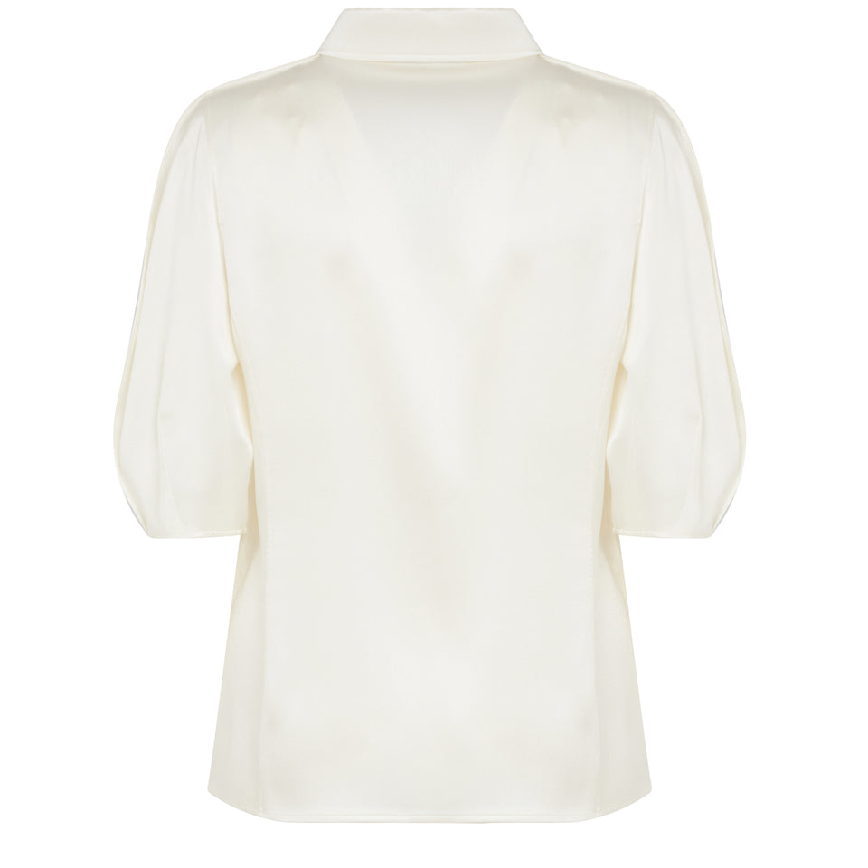 "Sansi" shirt in white silk