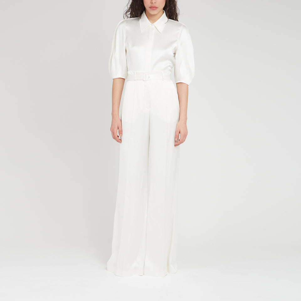 "Sansi" shirt in white silk